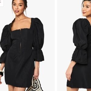 Boohoo Elegant Black Long Sleeve Dress